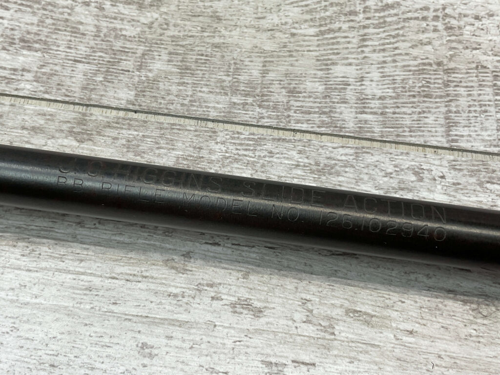 SEARS J.C. HIGGINS MODEL 126.102940 .22 CAL AIR RIFLE, VINTAGE #5-08567-BDH