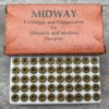 MIDWAY ARMS 8MM NAMBU AMMO SHELLS, FULL BOX, VINTAGE #5-08586-BDH