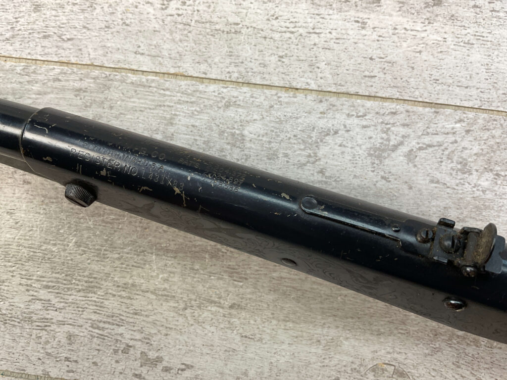 DAISY MODEL NO. 25 ENGRAVED PUMP AIR RIFLE, VINTAGE, PARTS GUN #5-08052-PF