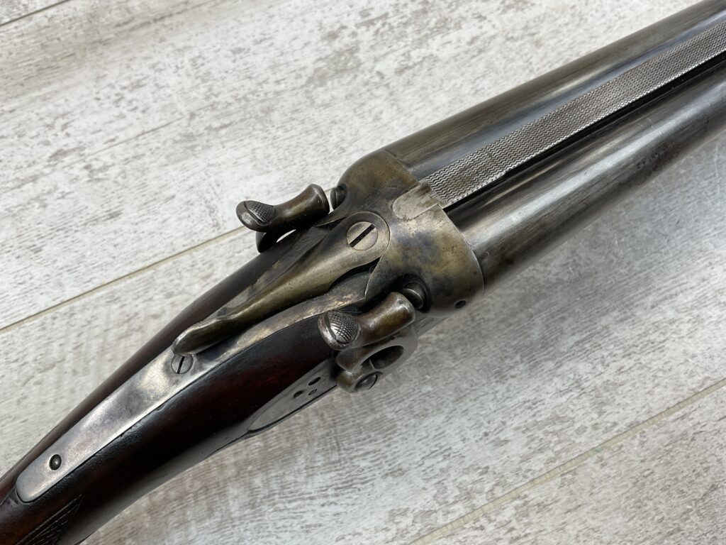 NR DAVIS & SONS 12GA SXS SHOTGUN W/EXPOSED HAMMERS, ANTIQUE #5-08915