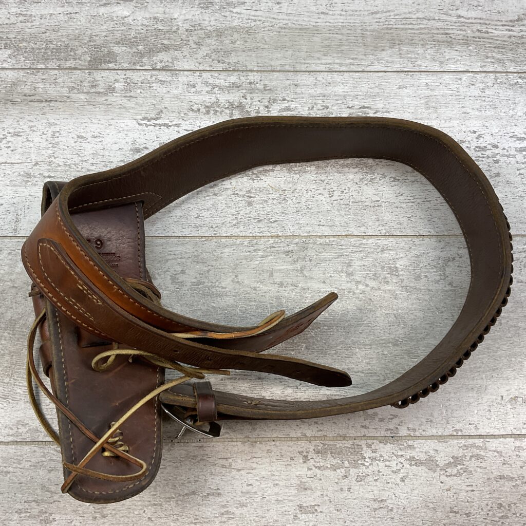 LAWRENCE 79 / 510 MARKED BROWN LEATHER HOLSTER #5-08923