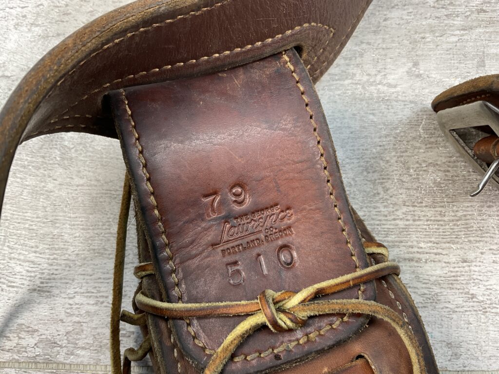 LAWRENCE 79 / 510 MARKED BROWN LEATHER HOLSTER #5-08923