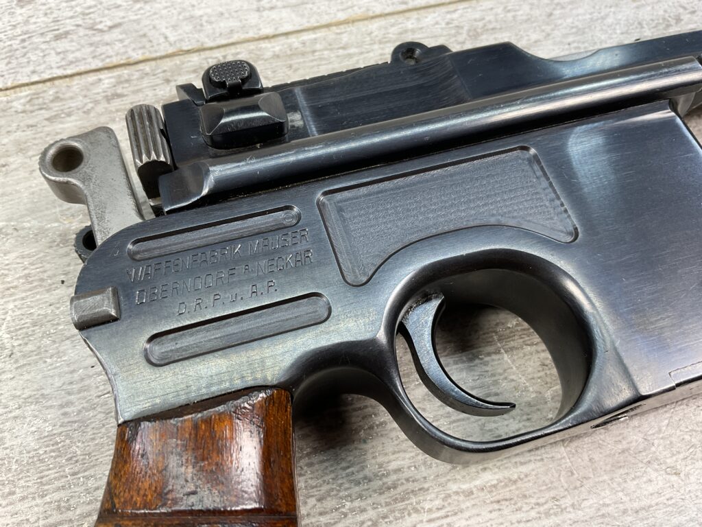 MAUSER C96 BROOMHANDLE 1930 COMMERCIAL W/MATCHING STOCK & LEATHER HARNESS #5-08910