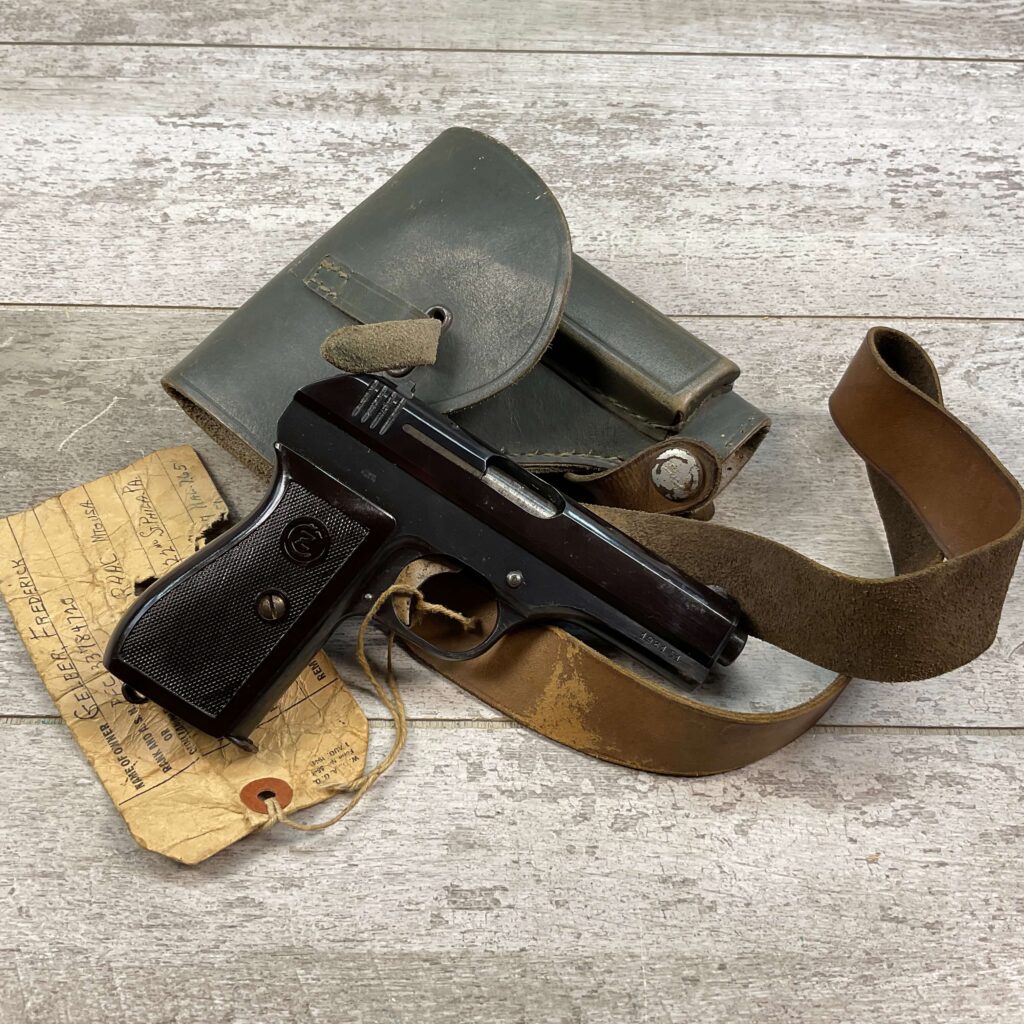 CZ27 7.65MM NAZI MARKED W/2 MAGS & HOLSTER, W/ PROVENANCE #5-09005-PF