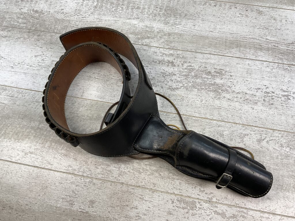 COLT MFR HOLSTER & BELT (DYED BLACK) DESIGNED BY ARVO OJALA, MARKED "45 M" #5-08925