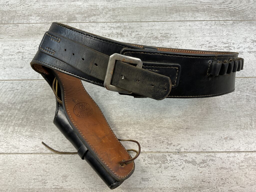 COLT MFR HOLSTER & BELT (DYED BLACK) DESIGNED BY ARVO OJALA, MARKED "45 M" #5-08925