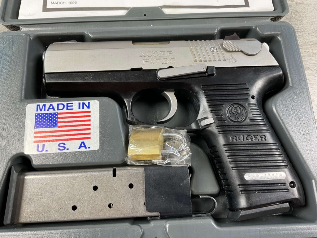 RUGER P97DC .45CAL SEMI AUTO PISTOL, IN BOX #5-10503
