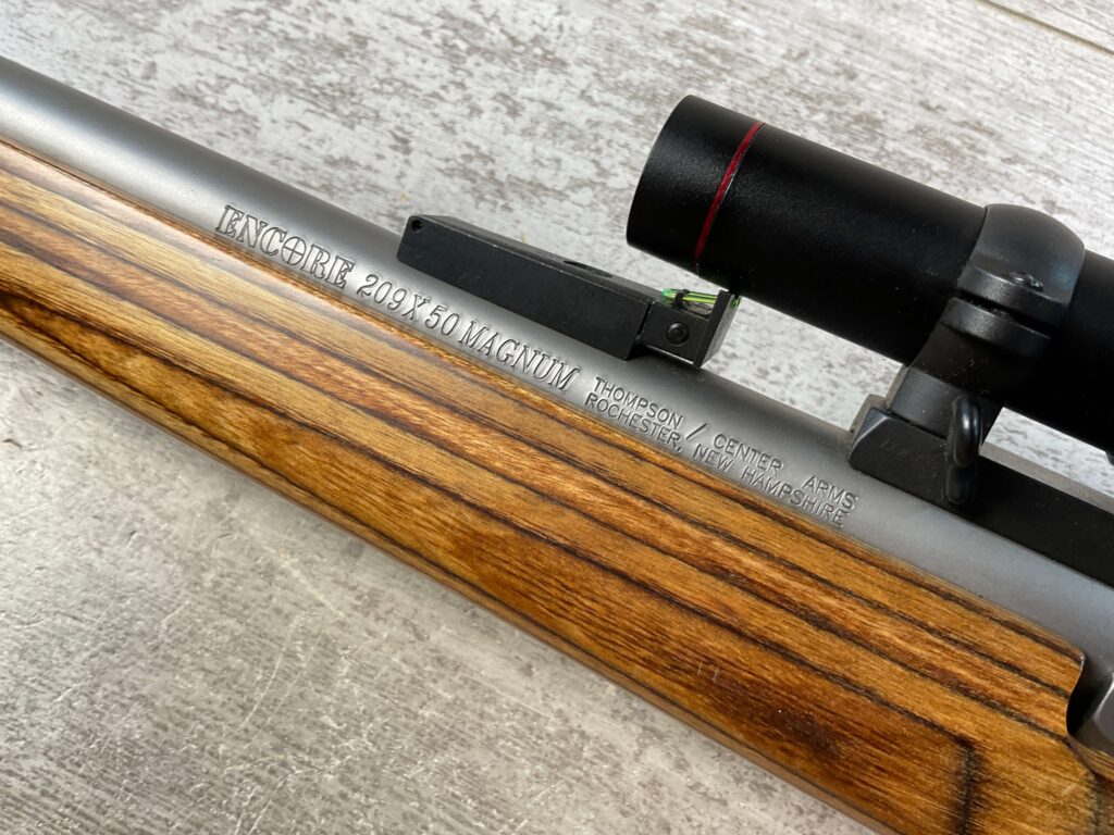 THOMSON CENTER ARMS ENCORE 209X50 MAGNUM BLACK POWDER RIFLE, #209 PRIMER IGNITION #5-09511