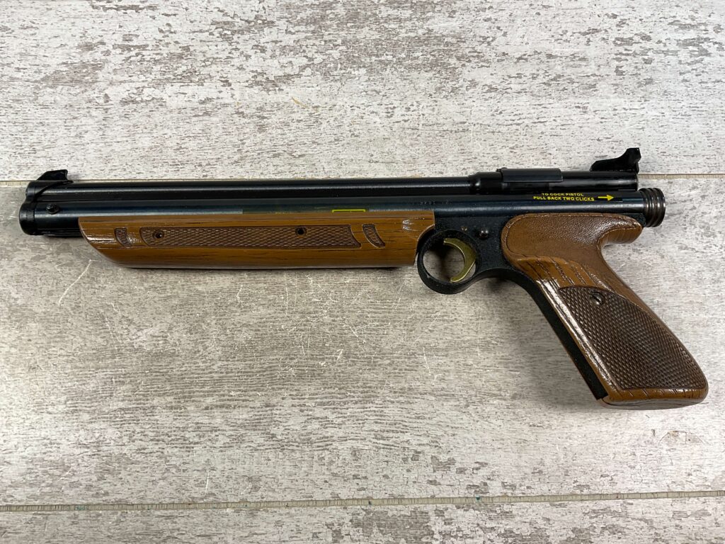 CROSMAN MODEL 1377 .177CAL PELLET PISTOL, VINTAGE IN ORIGINAL BOX #5-09523