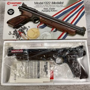 CROSMAN MODEL 1322 .22CAL PELLET PISTOL, VINTAGE IN BOX #5-09522-HQ