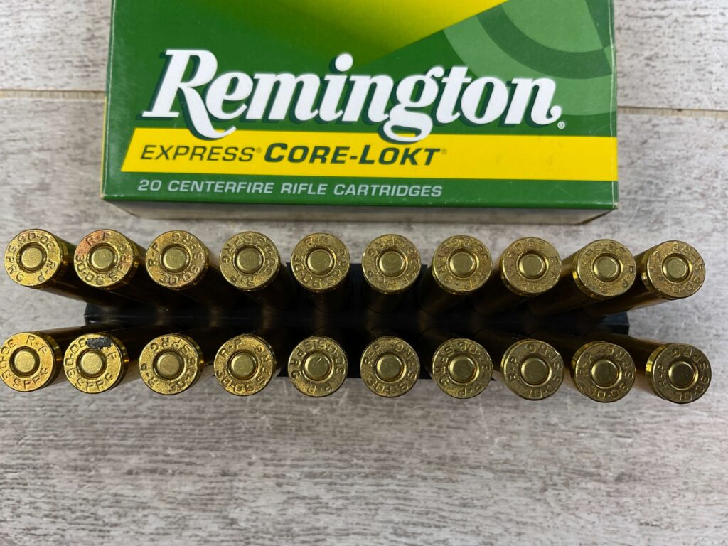 REMINGTON 30-06 SPRINGFIELD, 220 GR. SP CORE-LOKT AMMO, FULL BOX #5-10532-RB