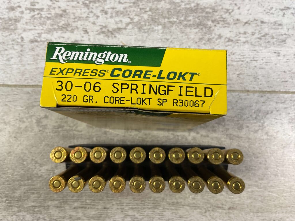 REMINGTON 30-06 SPRINGFIELD, 220 GR. SP CORE-LOKT AMMO, FULL BOX #5-10532-RB