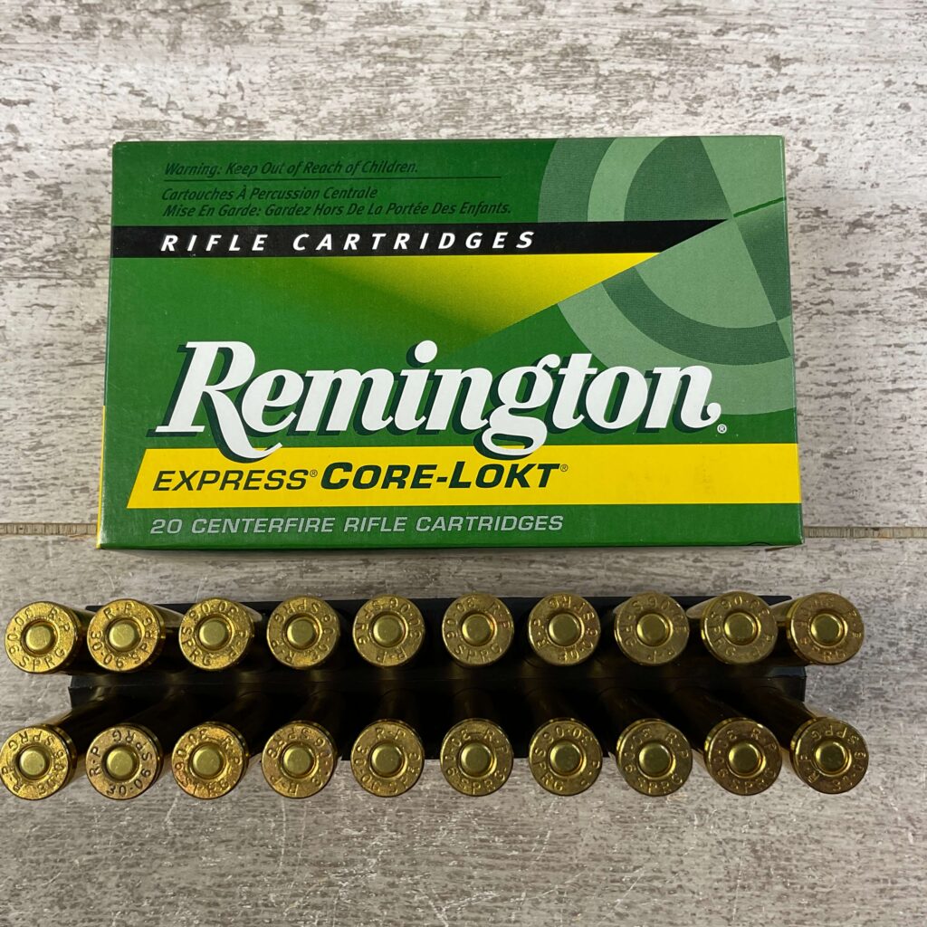 REMINGTON 30-06 SPRINGFIELD, CORE-LOKT 180 GRAIN AMMO, FULL BOX #5-10534-RG