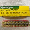 REMINGTON 30-06 SPRINGFIELD, EXPRESS RIFLE 125 GR. PSP AMMO, FULL BOX #5-10536-RB
