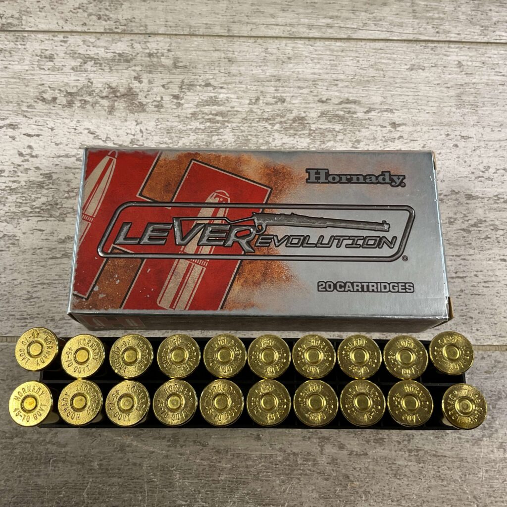 HORNADY LEVEREVOLUTION 45-70 GOVT, 250 GR. MONOFLEX AMMO, FULL BOX #5-10540-RB
