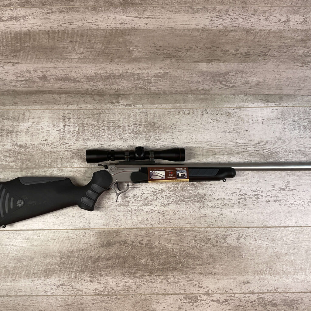 THOMPSON CENTER ARMS ENCORE 6.5 CREEDMORE SINGLE SHOT BREAK ACTION RIFLE W/LEUPOLD SCOPE, JAMES EARL JONES COLLECTION #5-10709