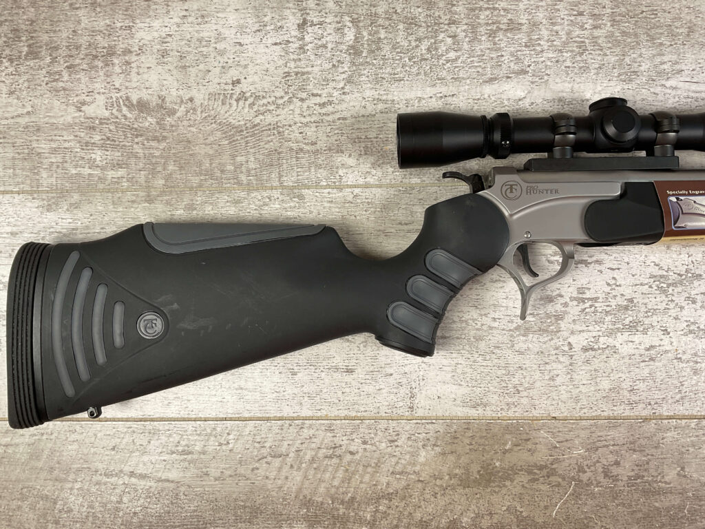 THOMPSON CENTER ARMS ENCORE 6.5 CREEDMORE SINGLE SHOT BREAK ACTION RIFLE W/LEUPOLD SCOPE, JAMES EARL JONES COLLECTION #5-10709