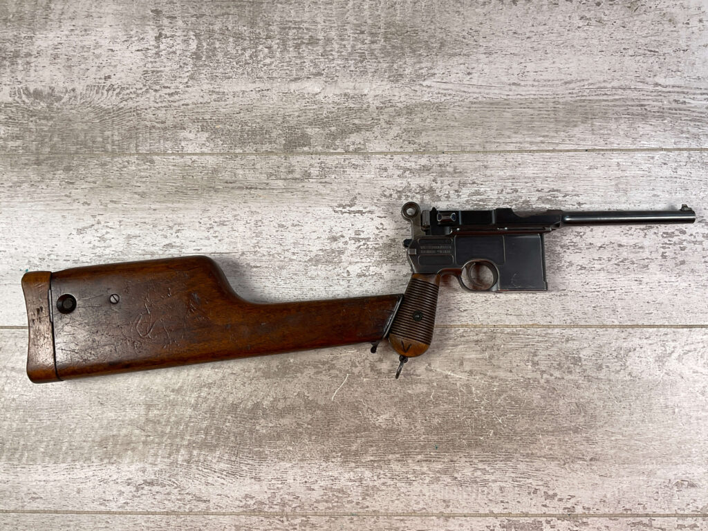 MAUSER C96 LARGE RING SHALLOW MILL 1902 W/MATCHING STOCK & PROVENANCE, C&R FFL #5-10999