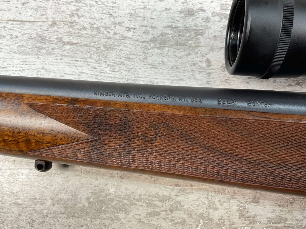 KIMBER HUNTER .22LR BOLT ACTION RIFLE, W/SCOPE, MINTY #5-09502