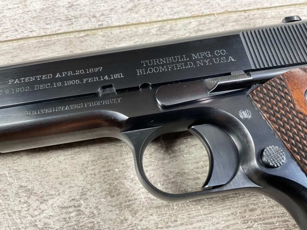 TURNBULL RESTORATION MODEL OF 1911 U.S. MARINE CORPS 45 AUTO SEMI AUTO PISTOL, JAMES EARL JONES COLLECTION #5-10729