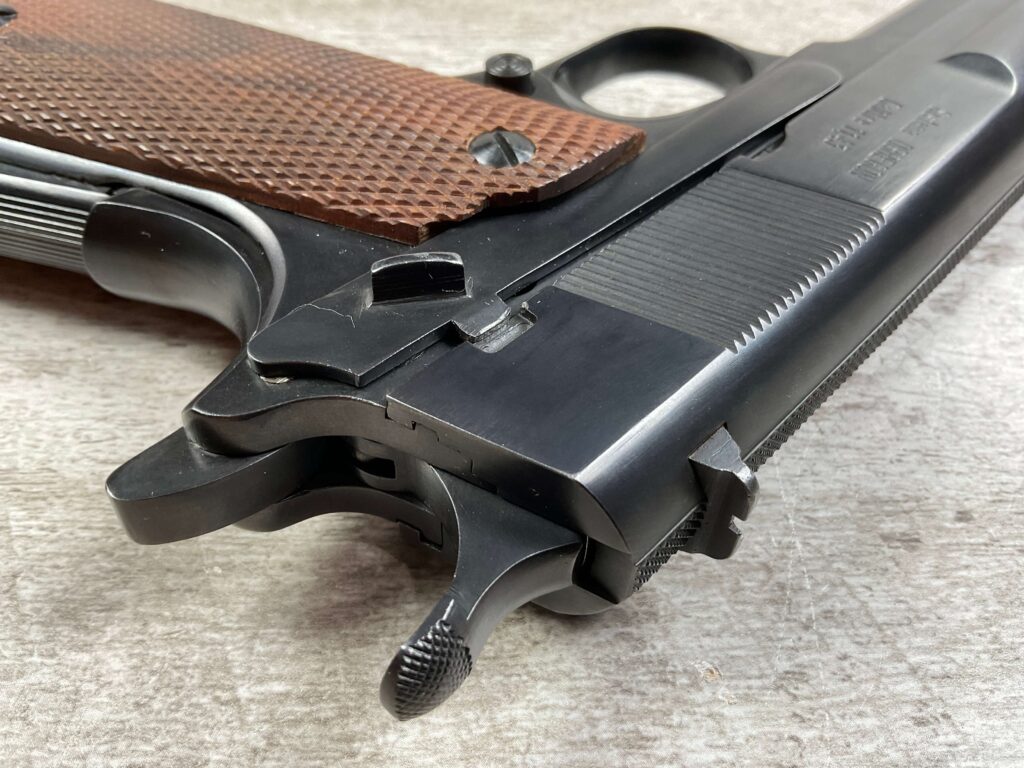 MEXICAN OBREGON 1911A1 .45ACP SEMI AUTO PISTOL, PROFESSIONALLY RESTORED, JAMES EARL JONES COLLECTION, MINTY #5-10753