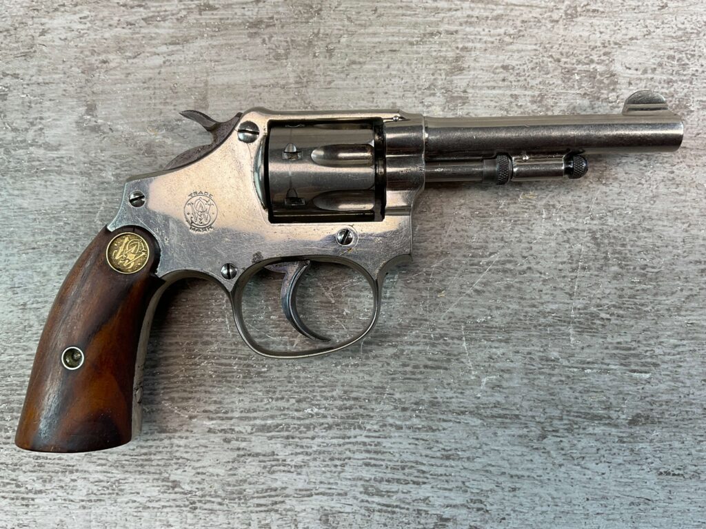 SMITH & WESSON S&W LADYSMITH .22 NICKEL REVOLVER, JAMES EARL JONES COLLECTION, C&R FFL #5-10765