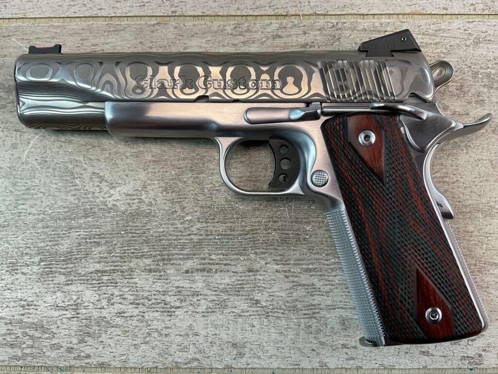 CLARK CUSTOM 50TH ANNIVERSARY MILLENNIUM MELTDOWN .45ACP SEMI AUTO PISTOL, JAMES EARL JONES COLLECTION #5-10768