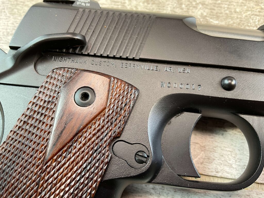 NIGHTHAWK CUSTOM GOVT MOD .45 ACP SEMI AUTO PISTOL, JAMES EARL JONES COLLECTION, LIKE NEW #5-10783