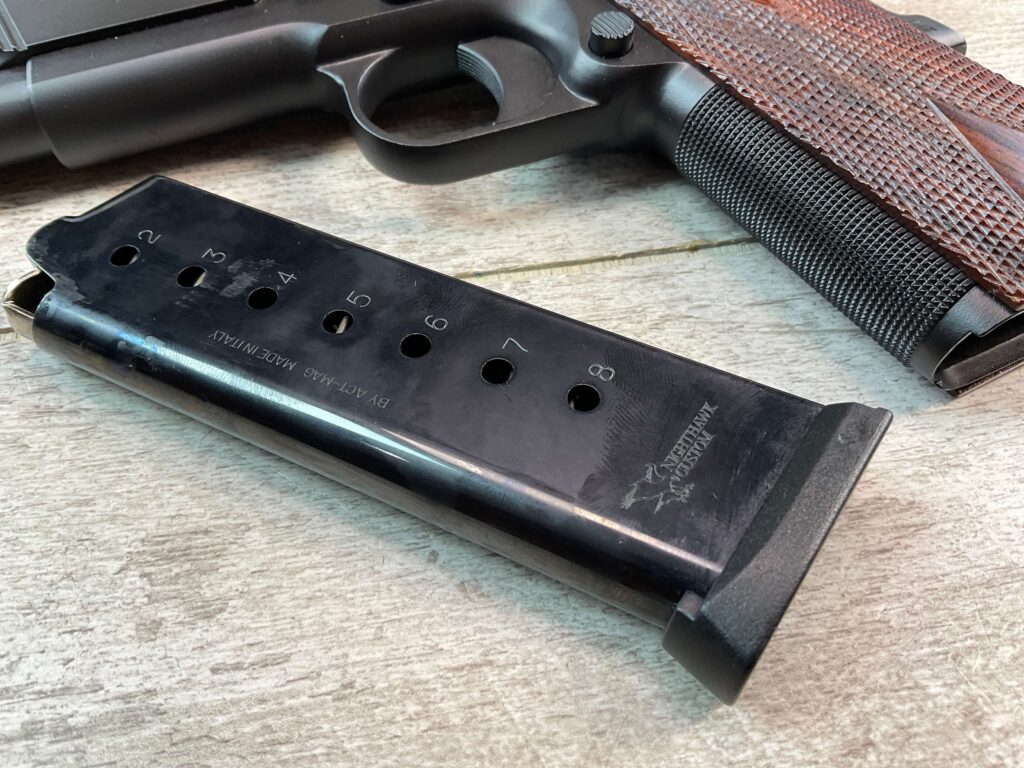 NIGHTHAWK CUSTOM GOVT MOD .45 ACP SEMI AUTO PISTOL, JAMES EARL JONES COLLECTION, LIKE NEW #5-10783