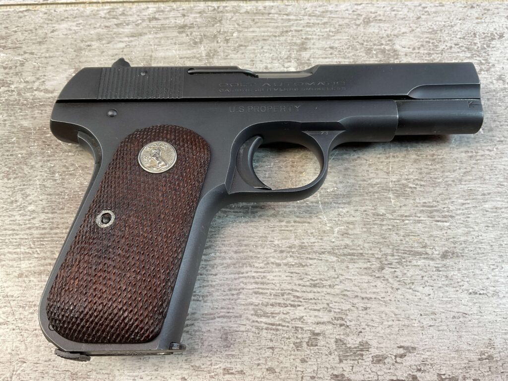 COLT 1903 POCKET HAMMERLESS .32 AUTO SEMI AUTO PISTOL, JAMES EARL JONES COLLECTION, US PROPERTY MARKED & MINTY #5-10802