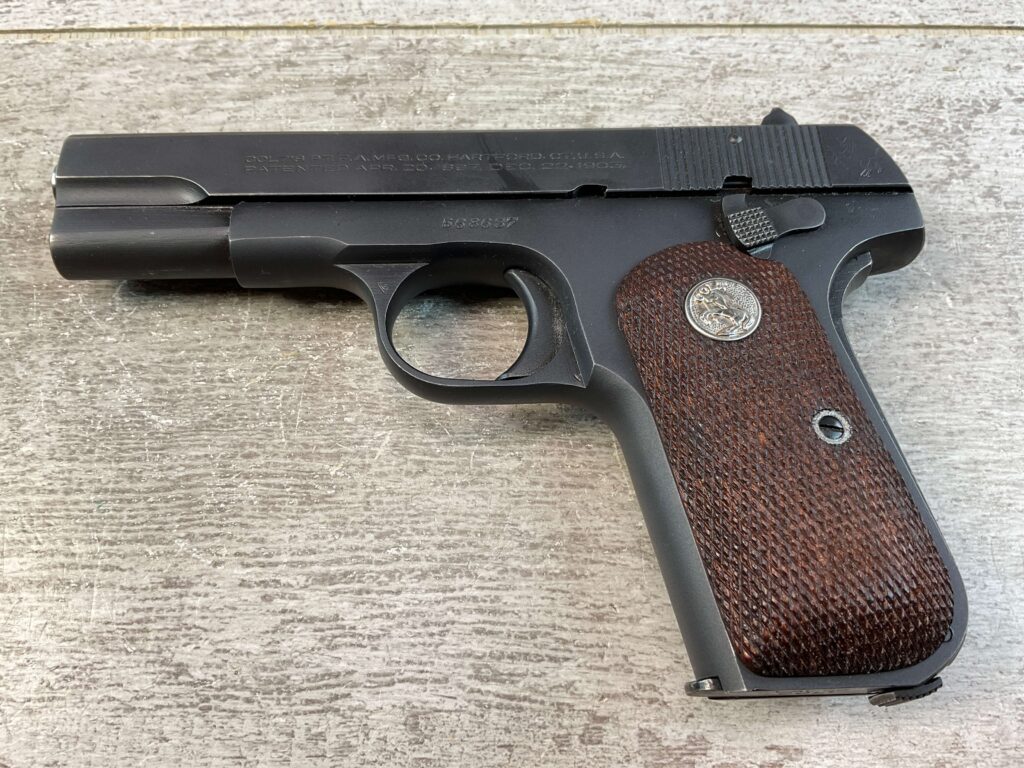 COLT 1903 POCKET HAMMERLESS .32 AUTO SEMI AUTO PISTOL, JAMES EARL JONES COLLECTION, US PROPERTY MARKED & MINTY #5-10802