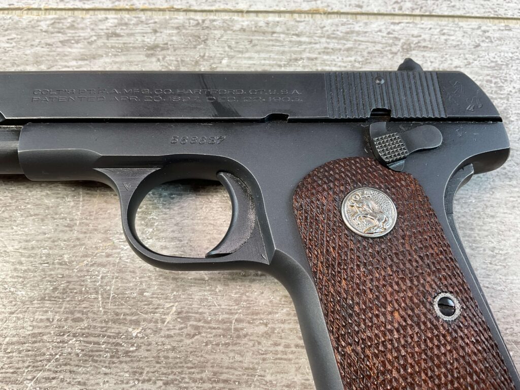 COLT 1903 POCKET HAMMERLESS .32 AUTO SEMI AUTO PISTOL, JAMES EARL JONES COLLECTION, US PROPERTY MARKED & MINTY #5-10802