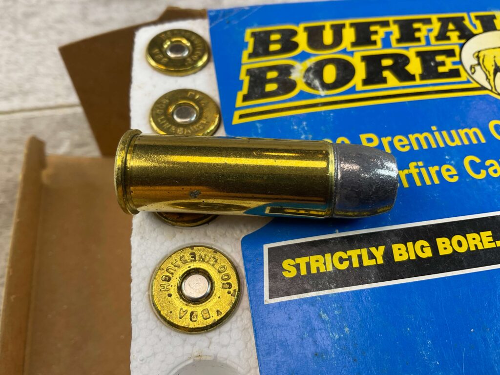 BUFFALO BORE .500 LINEBAUGH, 525 GR. LBT-LFN AMMO, FULL BOX (QTY 20) #5-11089
