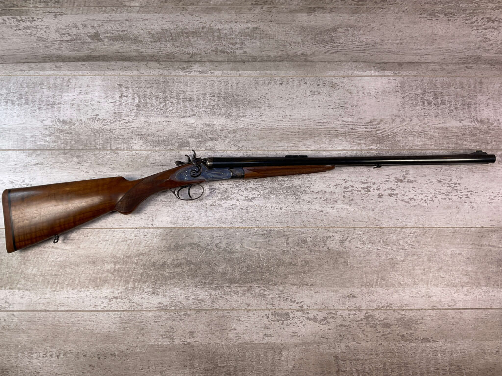 DIXIE GUN WORKS 45-70 SXS DOUBLE BARREL RIFLE, JAMES EARL JONES COLLECTION, LIKE NEW #5-11000