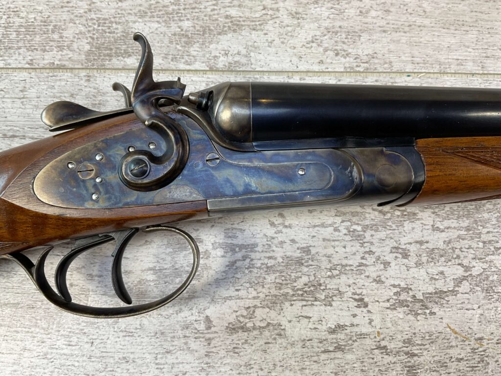 DIXIE GUN WORKS 45-70 SXS DOUBLE BARREL RIFLE, JAMES EARL JONES COLLECTION, LIKE NEW #5-11000