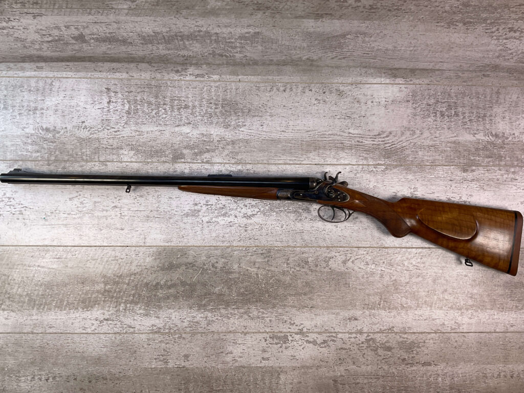 DIXIE GUN WORKS 45-70 SXS DOUBLE BARREL RIFLE, JAMES EARL JONES COLLECTION, LIKE NEW #5-11000