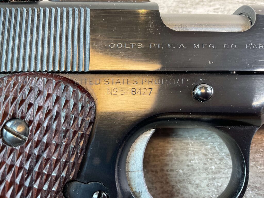 COLT 1911 .38 AMU SEMI AUTO PISTOL, 1918 MFR, JAMES EARL JONES COLLECTION, RARE #5-10821