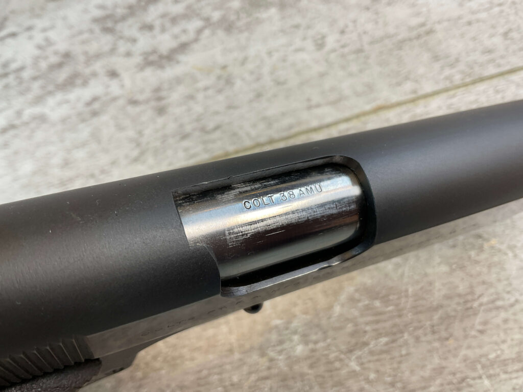 COLT 1911 .38 AMU SEMI AUTO PISTOL, 1918 MFR, JAMES EARL JONES COLLECTION, UNMODIFIED #5-10822