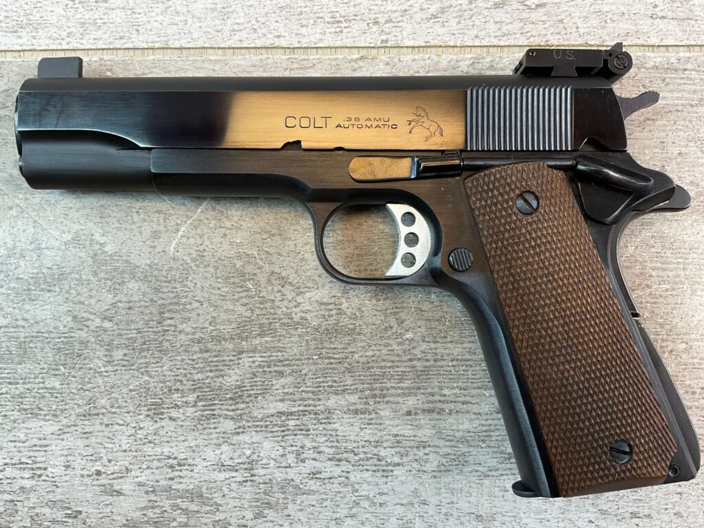 COLT 1911 .38 AMU SEMI AUTO PISTOL, 1918 MFR, JAMES EARL JONES COLLECTION, UNMODIFIED #5-10822