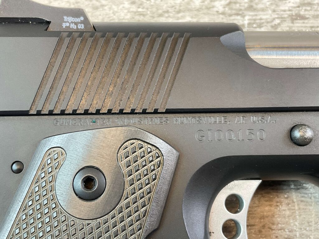 GUNCRAFTER MODEL NO. 1 50GI CUSTOM SEMI AUTO PISTOL, JAMES EARL JONES COLLECTION #5-10831