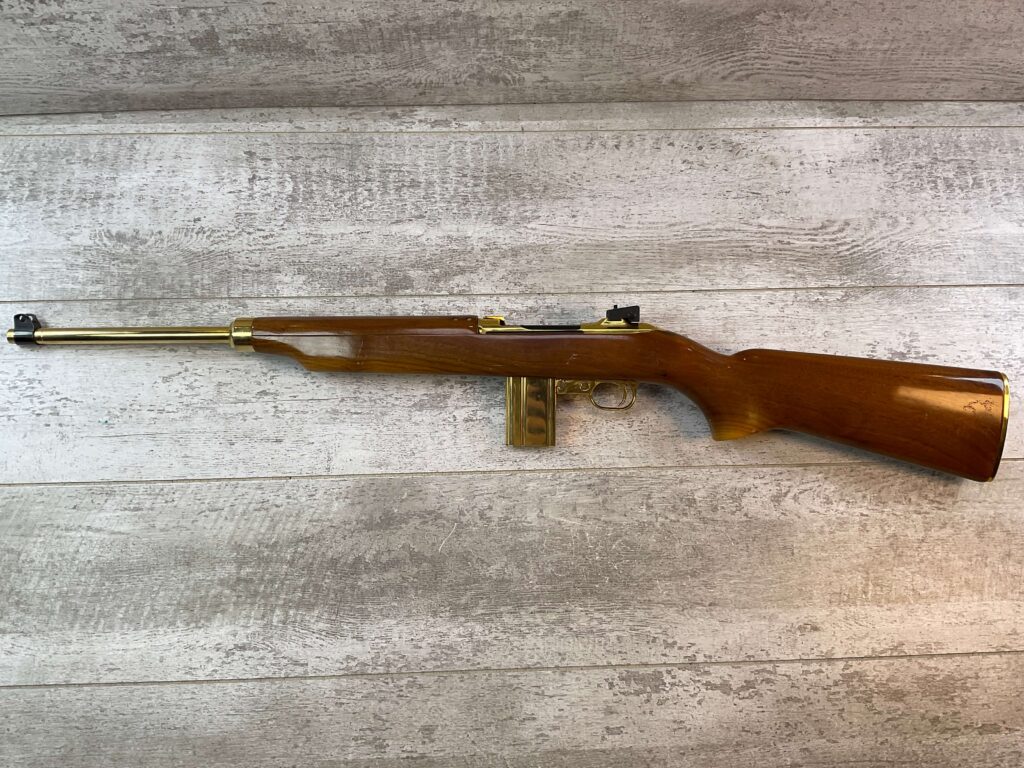 UNIVERSAL M1 CARBINE 30 CARBINE SEMI AUTO RIFLE, JAMES EARL JONES COLLECTION, GOLD PLATED PRESENTATION #5-11015