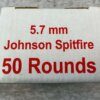 SQUARE AMMUNITIONS 5.7 JOHNSON SPITFIRE 40 GR. SP AMMO, NEW BOX (QTY 50) #5-11101