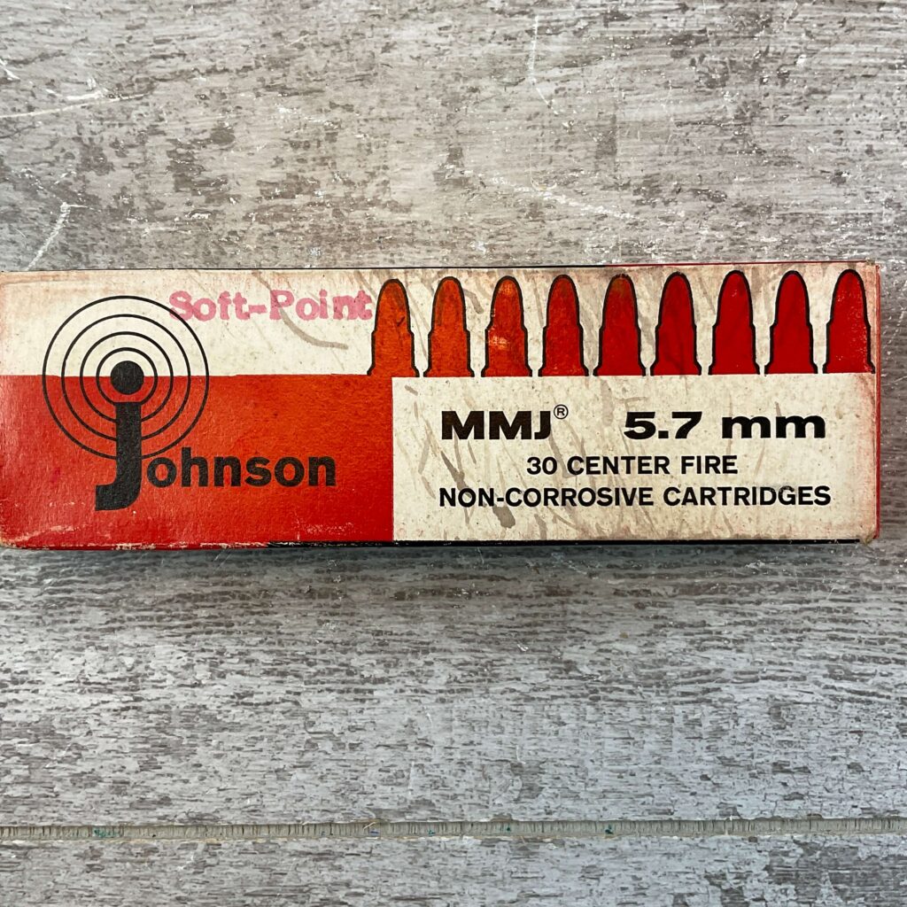 JOHNSON ARMS MMJ 5.7MM (.22 SPITFIRE) SP AMMO #5-11104
