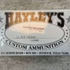 HAYLEY'S CUSTOM AMMUNITION 11MM FRENCH AMMO, LOADED W/ BLACK POWDER, UNOPENED BOX (QTY 20) #5-11105