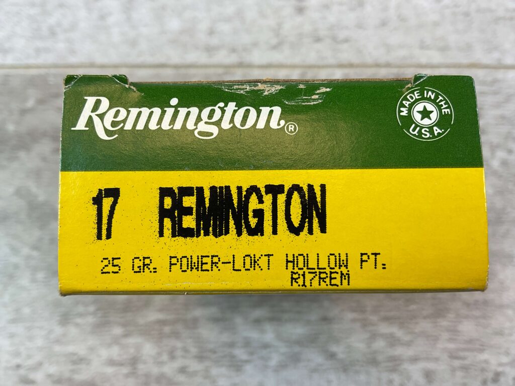 REMINGTON 17 REM. 25 GR., POWER LOKT HOLLOW PT. AMMO, QTY 20 #5-11113