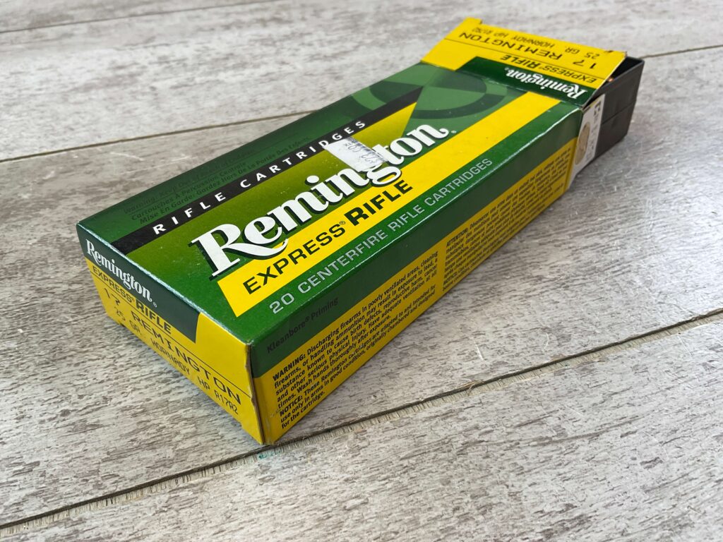 REMINGTON EXPRESS RIFLE, 17 REM. 25 GR. HORNADY HP AMMO, QTY 20 #5-11115