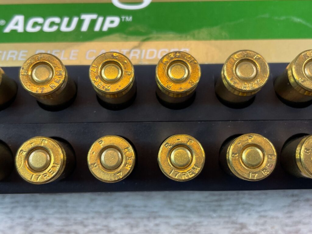 REMINGTON PREMIER ACCUTIP, 17 REM. 20 GR. ACCUTIP-V BOAT TAIL AMMO, QTY 20 #5-11116