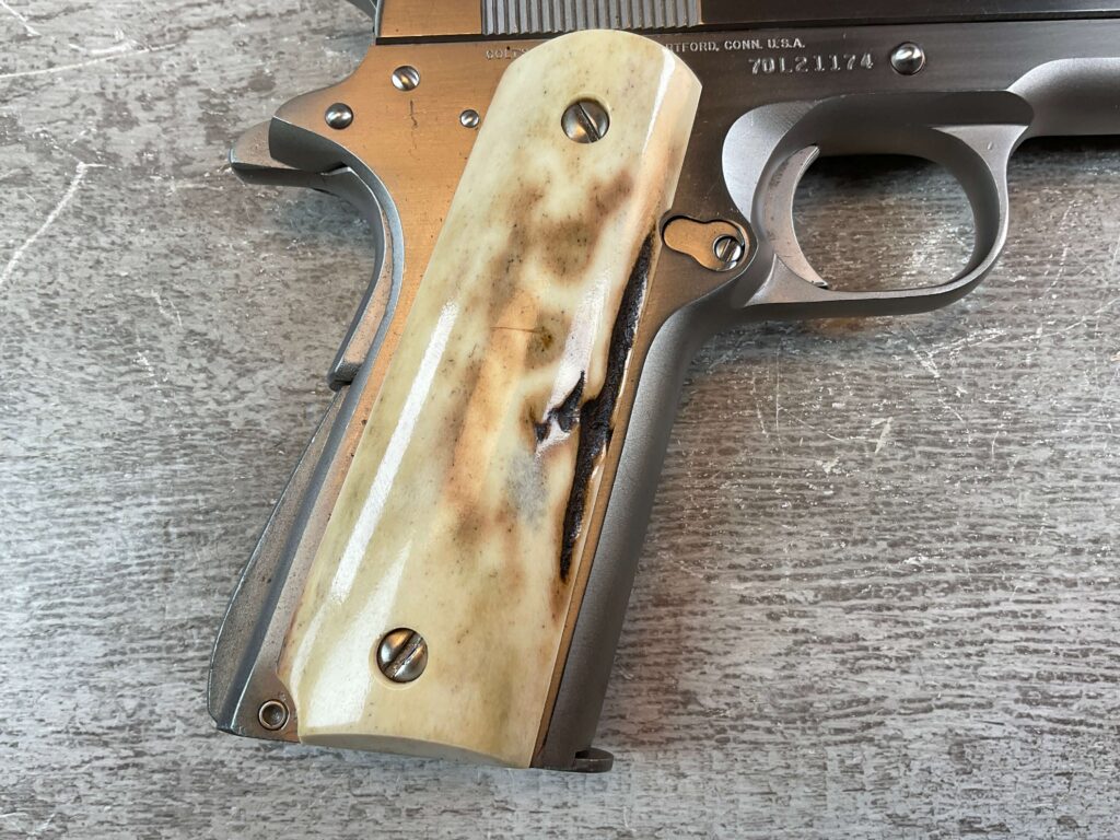 COLT 1911 GOVT MODEL MKIV SERIES 70 9MM SEMI AUTO PISTOL, STAINLESS FINISH, JAMES EARL JONES COLLECTION #5-10844