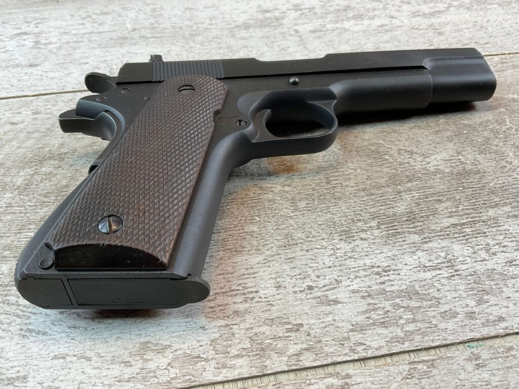 COLT ACE .22LR SEMI AUTO PISTOL, PRE WWII & REBLUED, JAMES EARL JONES COLLECTION #5-10845