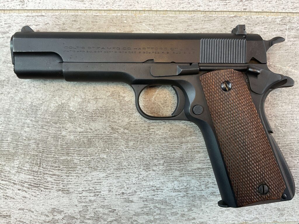 COLT ACE .22LR SEMI AUTO PISTOL, PRE WWII & REBLUED, JAMES EARL JONES COLLECTION #5-10845